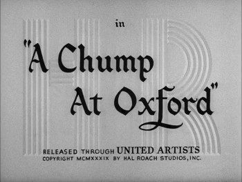 A Chump at Oxford (1940) download